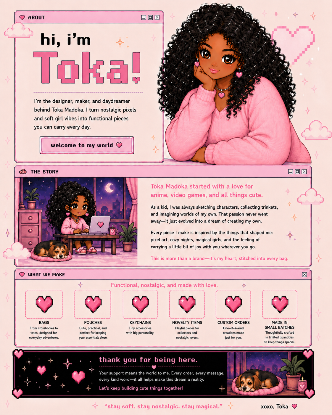 Toka Madoka about page
